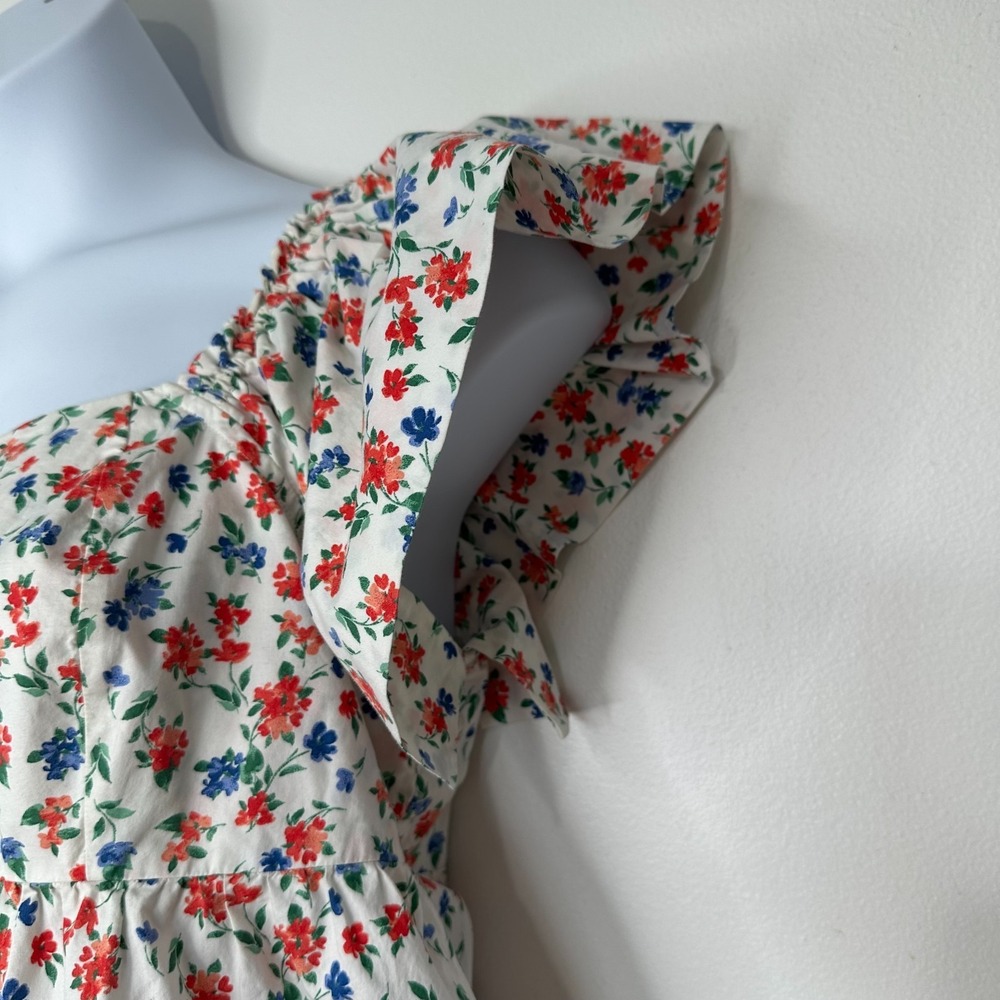 Old Navy Babydoll Top Womens Size XL White Floral Sweetheart Cottagecore Boho - Picture 5 of 12